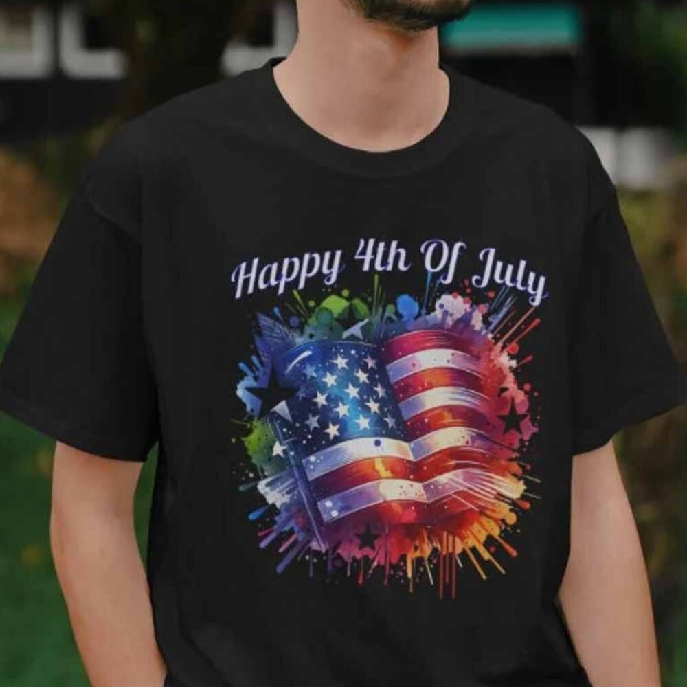 Happy 4th of July Firework T-Shirt, Independence Day Gift Tee Shirt